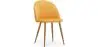 Buy Dining Chair - Upholstered in Velvet - Backrest with Pattern - Bennett Yellow 61146 - prices