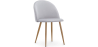 Buy Dining Chair - Upholstered in Velvet - Backrest with Pattern - Bennett Light grey 61146 at MyFaktory