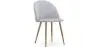 Buy Dining Chair - Upholstered in Velvet - Backrest with Pattern - Bennett Light grey 61146 at MyFaktory