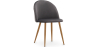 Buy Dining Chair - Upholstered in Velvet - Backrest with Pattern - Bennett Dark grey 61146 in the Europe