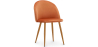 Buy Dining Chair - Upholstered in Velvet - Backrest with Pattern - Bennett Reddish orange 61146 - in the EU