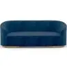Buy 3/4-Seater Velvet Upholstered Sofa - Treya Dark blue 60648 - in the EU