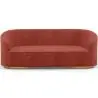 Buy 3/4-Seater Velvet Upholstered Sofa - Treya Red 60648 with a guarantee