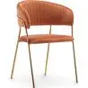Buy Dining chair - Upholstered in Velvet - Lona Reddish orange 61147 - in the EU
