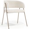 Buy Dining chair - Upholstered in Bouclé Fabric - Manar White 61152 - in the EU