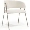 Buy Dining chair - Upholstered in Bouclé Fabric - Manar White 61152 - in the EU