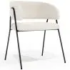 Buy Dining chair - Upholstered in Bouclé Fabric - Manar White 61153 - in the EU