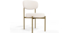 Buy Dining Chair - Upholstered in Bouclé Fabric - Ara White 61165 - in the EU