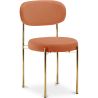 Buy Dining Chair - Upholstered in Velvet - Golden metal - Ara Orange 61166 - in the EU