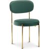 Buy Dining Chair - Upholstered in Velvet - Golden metal - Ara Dark green 61166 at MyFaktory