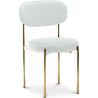 Buy Dining Chair - Upholstered in Velvet - Golden metal - Ara Beige 61166 - prices