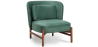 Buy Velvet Upholstered Armchair with Wood - Ebbe Dark green 61215 in the Europe