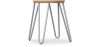 Buy Hairpin Stool - 42cm - Light wood and metal Light grey 61217 in the Europe