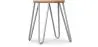 Buy Hairpin Stool - 42cm - Light wood and metal Light grey 61217 - in the EU