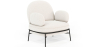 Buy Designer Armchair - Upholstered in Bouclé Fabric - Hedar White 61223 - in the EU