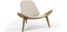 Buy Designer armchair - Scandinavian armchair - Boucle upholstery - Luna White 61247 - in the EU