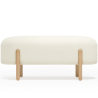 Buy Upholstered Bouclé Bench - Round White 61250 - in the EU