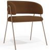 Buy Dining chair - Upholstered in Bouclé Fabric - Manar Chocolate 61152 - prices