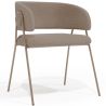 Buy Dining chair - Upholstered in Bouclé Fabric - Manar Taupe 61152 in the Europe