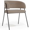 Buy Dining chair - Upholstered in Bouclé Fabric - Manar Taupe 61153 in the Europe