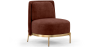 Buy Designer Armchair - Velvet Upholstered - Sabah Chocolate 61001 in the Europe