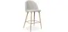 Buy Fabric Upholstered Stool - Scandinavian Design - 66cm - Bennett Cream 61276 with a guarantee