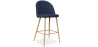 Buy Fabric Upholstered Stool - Scandinavian Design - 63cm  - Bennett Dark blue 61276 home delivery
