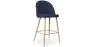 Buy Fabric Upholstered Stool - Scandinavian Design - 66cm - Bennett Dark blue 61276 home delivery