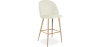 Buy Velvet Upholstered Stool - Scandinavian Design - Bennett Cream 59992 - prices