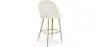 Buy Velvet Upholstered Stool - Scandinavian Design - Bennett Cream 59992 - prices