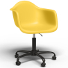 Buy Office Chair with Armrests - Desk Chair with Wheels - Emery Black Frame Yellow 61269 - prices
