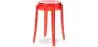 Buy Stool  Victoire - 47cm - Design Transparent Red 29572 - prices