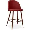 Buy Fabric Upholstered Stool - Scandinavian Design - 66cm- Bennett Red 61284 at MyFaktory