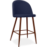 Buy Fabric Upholstered Stool - Scandinavian Design - 63cm - Bennett Dark blue 61284 home delivery
