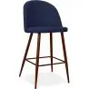 Buy Fabric Upholstered Stool - Scandinavian Design - 66cm- Bennett Dark blue 61284 home delivery
