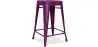 Buy Industrial Design Bar Stool - Matte Steel - 60cm - Metalix Purple 58993 at MyFaktory