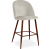 Buy Velvet Upholstered Stool - Scandinavian Design - Bennett Light grey 61287 at MyFaktory