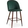 Buy Velvet Upholstered Stool - Scandinavian Design - 66cm - Bennett Dark green 61287 home delivery
