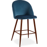 Buy Velvet Upholstered Stool - Scandinavian Design - Bennett Dark blue 61287 with a guarantee