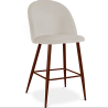 Buy Velvet Upholstered Stool - Scandinavian Design - Bennett Beige 61287 - in the EU