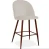 Buy Velvet Upholstered Stool - Scandinavian Design - 66cm - Bennett Beige 61287 - in the EU