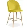 Buy Velvet Upholstered Stool - Scandinavian Design - 66cm - Bennett Yellow 61288 - in the EU
