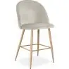 Buy Velvet Upholstered Stool - Scandinavian Design - 66cm - Bennett Light grey 61288 - prices