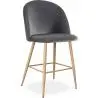 Buy Velvet Upholstered Stool - Scandinavian Design - 66cm - Bennett Dark grey 61288 at MyFaktory