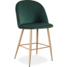 Buy Velvet Upholstered Stool - Scandinavian Design - 63cm - Bennett Dark green 61288 home delivery