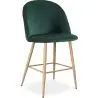 Buy Velvet Upholstered Stool - Scandinavian Design - 66cm - Bennett Dark green 61288 home delivery