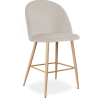 Buy Velvet Upholstered Stool - Scandinavian Design - 63cm - Bennett Beige 61288 - in the EU