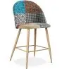 Buy Patchwork Upholstered Stool - Scandinavian Style - 66cm -  Bennett  Multicolour 61292 - in the EU