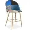 Buy Patchwork Upholstered Stool - Scandinavian Style - 66cm - Bennett Multicolour 61294 - in the EU