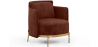 Buy Designer Armchair - Upholstered in Velvet - Hynu Chocolate 60689 - in the EU